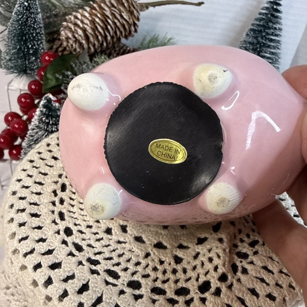 New York Vtg.Collectible Novelty Handpainted Souvenir Ceramic Pig Piggy Bank.